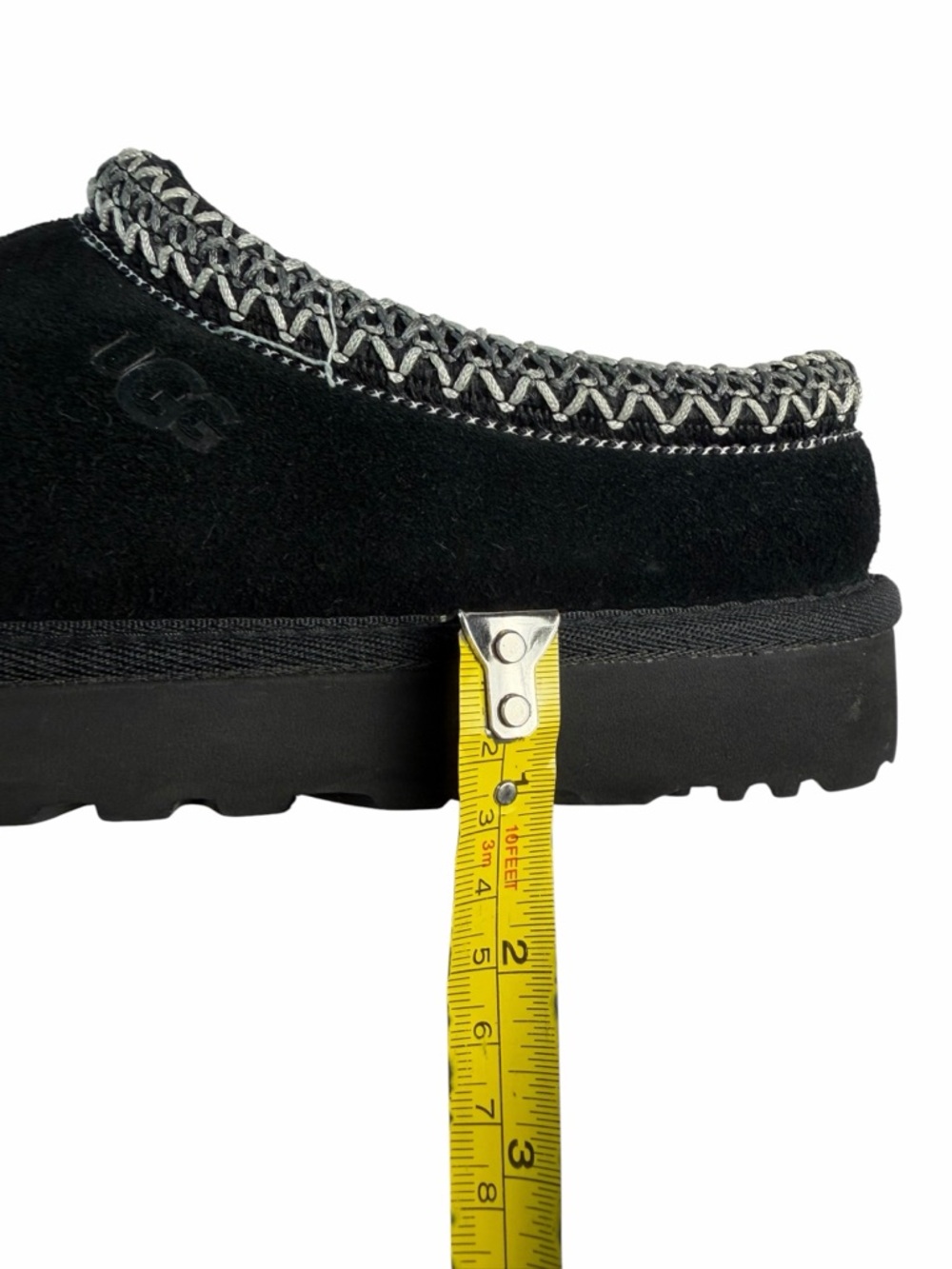 UGG Tasman Slipper Black platform shoe women’s size 9 style 5955 BLK - Picture 4 of 5